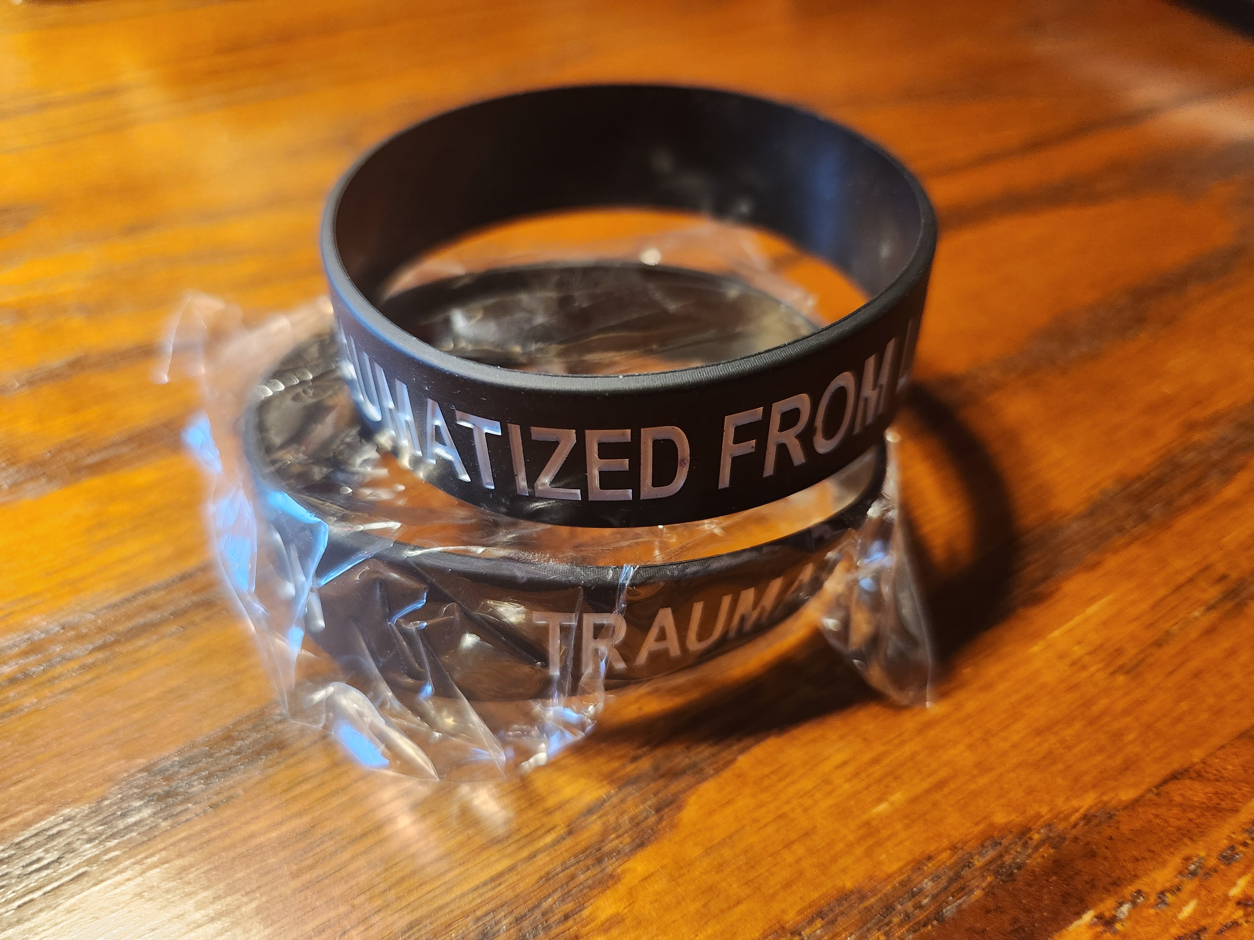 Traumatized From Life Wristband Worn